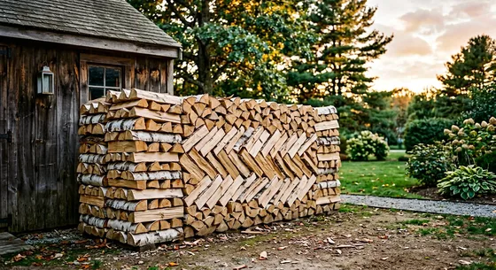 Укладка дров в Лунёве, улица Берёзовая, 25